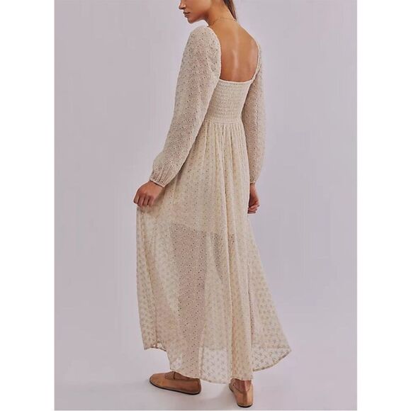 FREE PEOPLE Malina Maxi Dress in Ivory NWT/IN Bag Size S - Picture 5 of 14